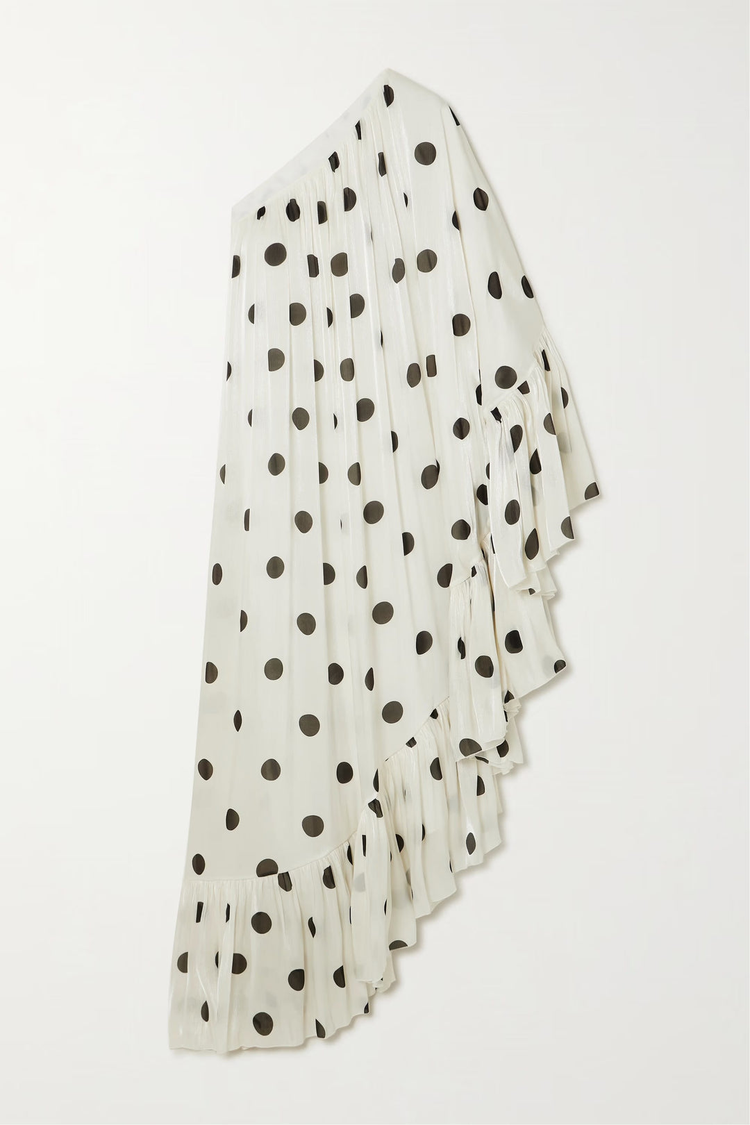 POLKA CHIC OFF-SHOULDER KAFTAN : FRILL ELEGANCE