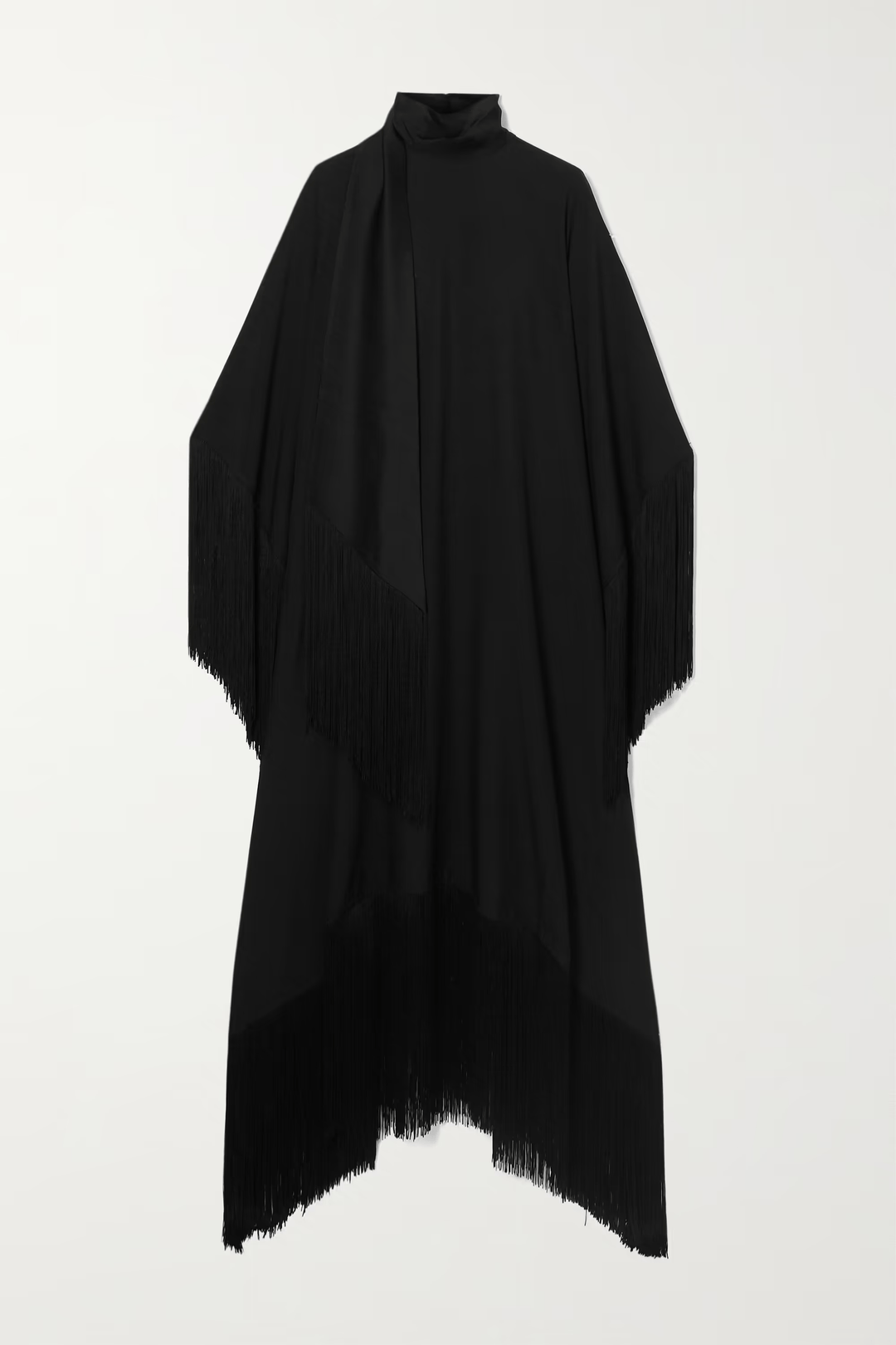 HIGH NECK STYLE FRINGED KAFTAN