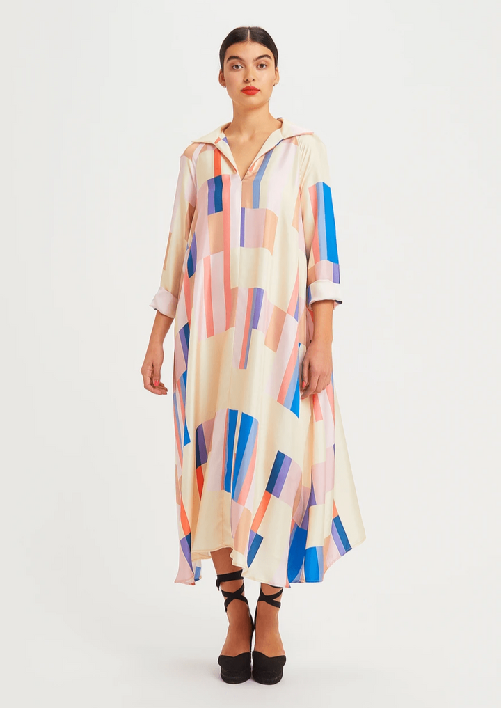 SWAYING SPECTRUM: V-NECK KAFTAN FOR WOMENS
