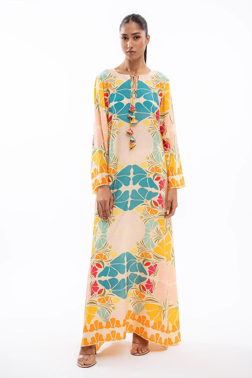 Multicolor Eira Kaftan dress