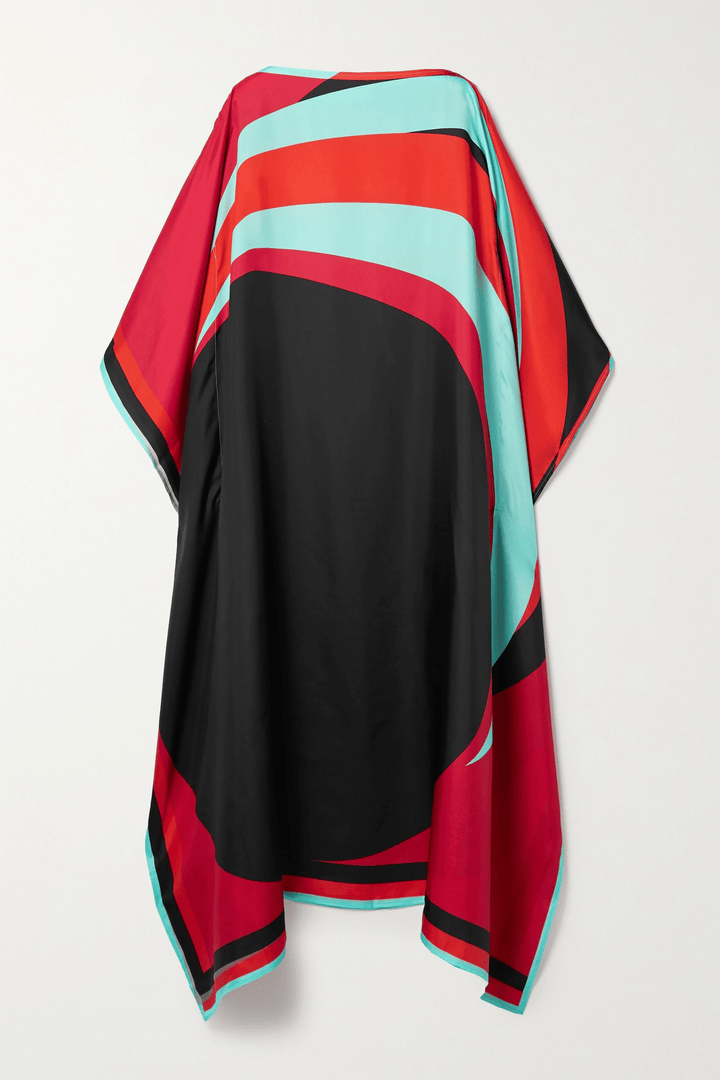SILK CASCADE ABSTRACT SERENITY KAFTAN