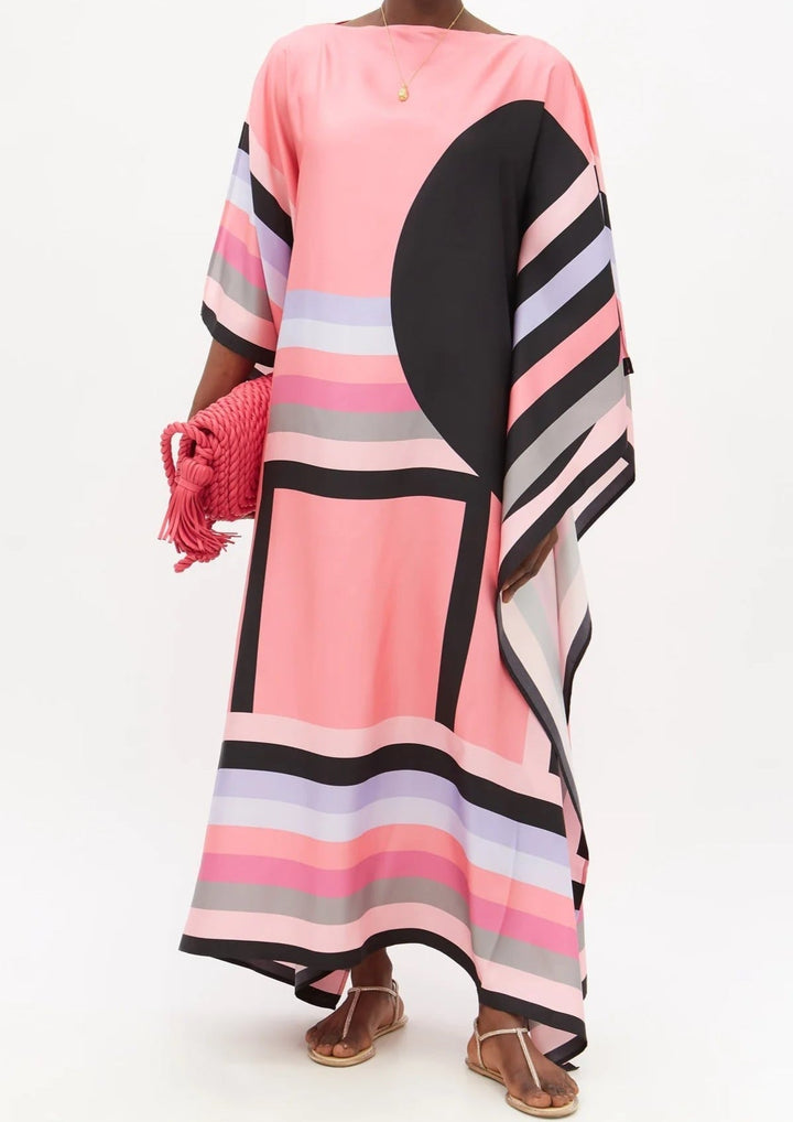 PRETTY IN PINK: WOMENS SILK KAFTAN