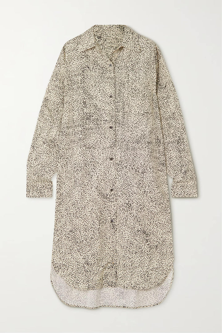 SAFARI ELEGANCE MIDI SHIRT DRESS