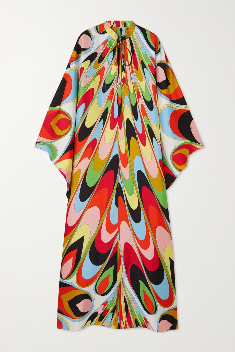STARLIGHT ELEGANCE: VIBRANT SILK KAFTAN COUTURE