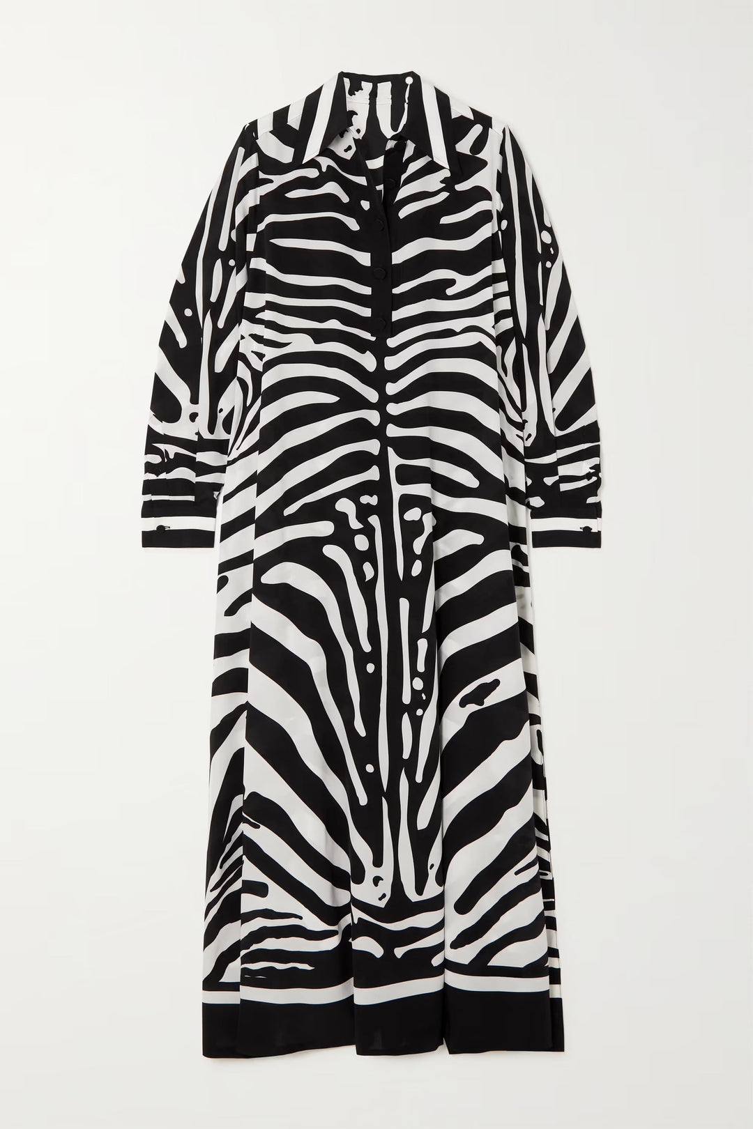 SAFARI CHIC ZEBRA STRIPE LONGLINE SHIRT DRESS