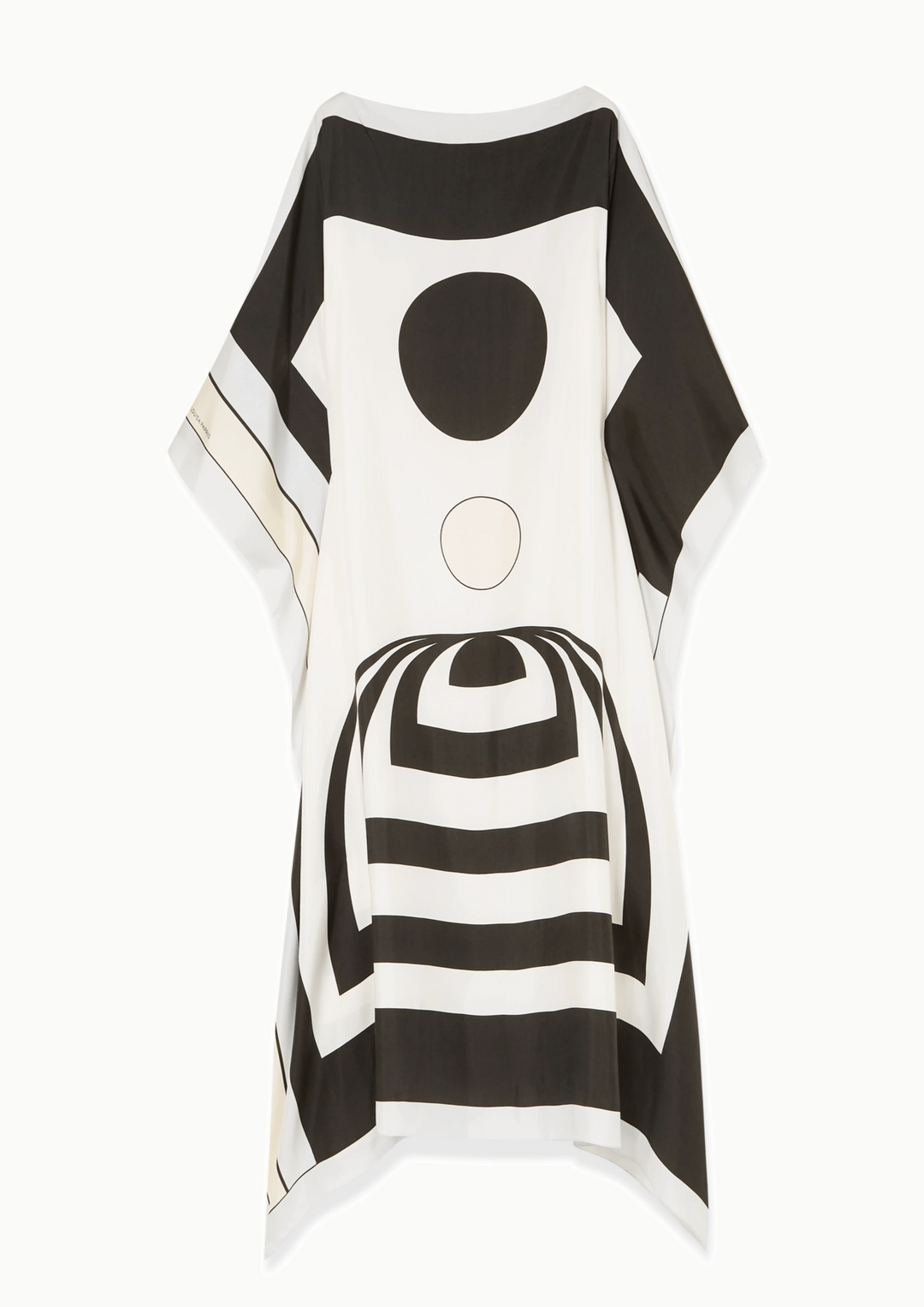 CONTRAST SILK MONOCHROME KAFTAN