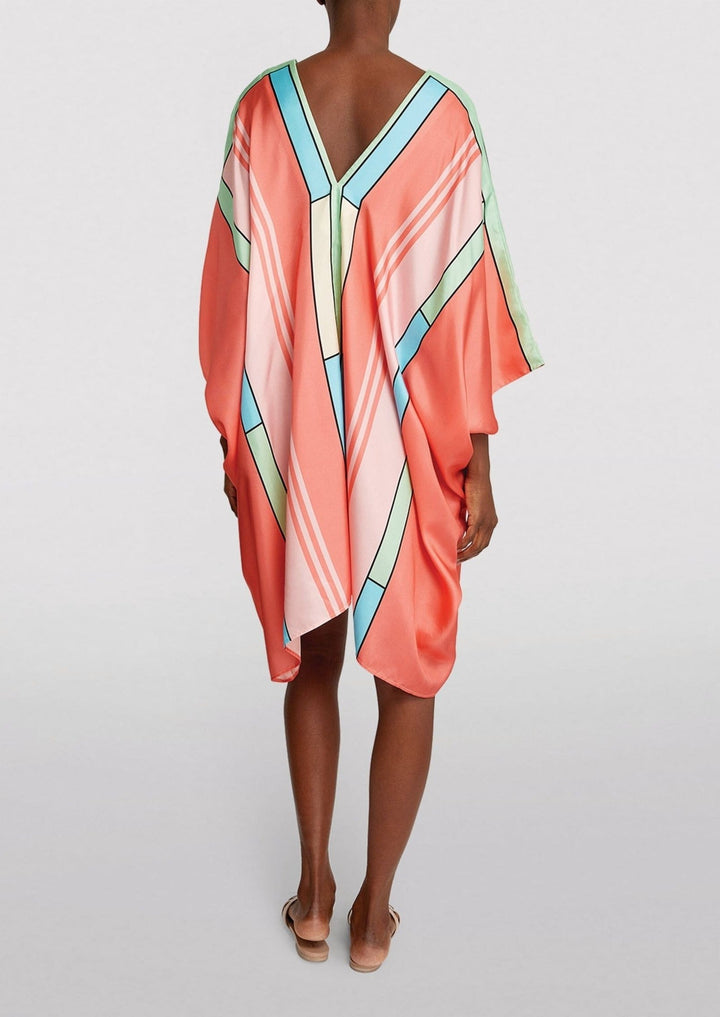QUASAR SILK: V-NECK WOMENS WEAR KAFTAN