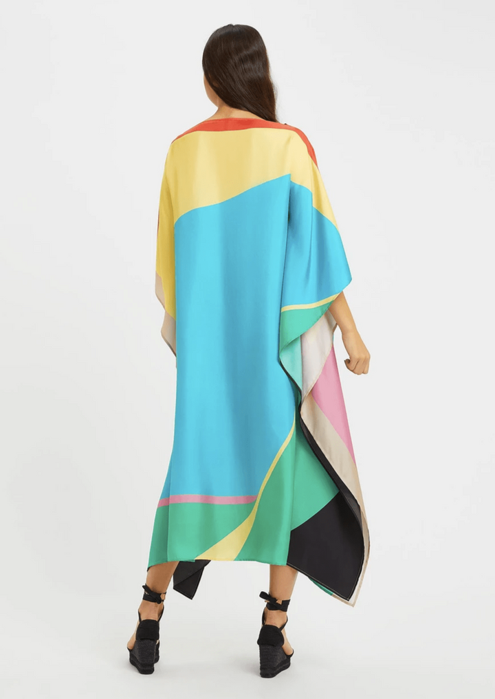 LUXE SILK SPECTRUM COLORFUL KAFTAN