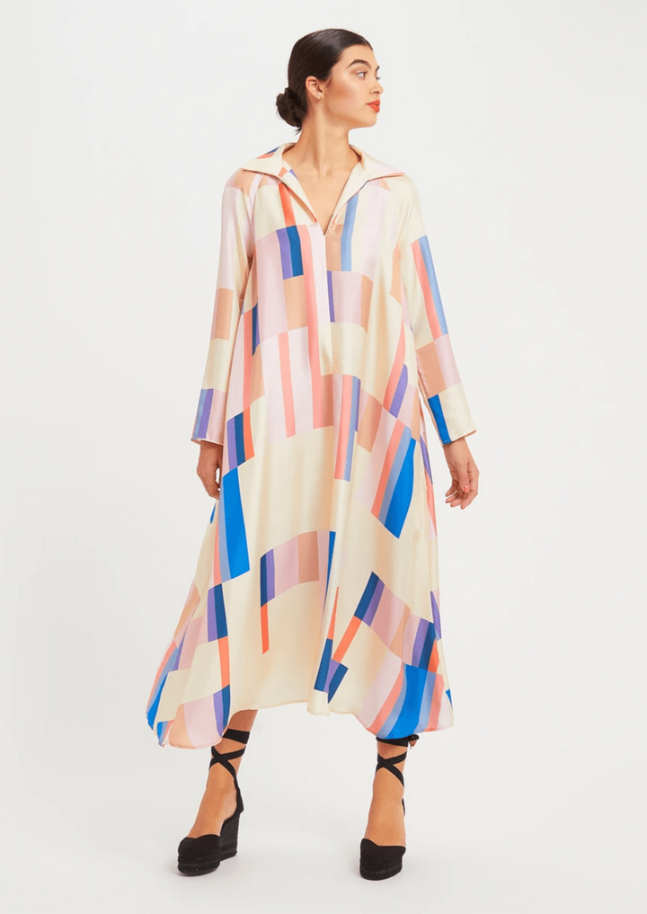 SWAYING SPECTRUM: V-NECK KAFTAN FOR WOMENS