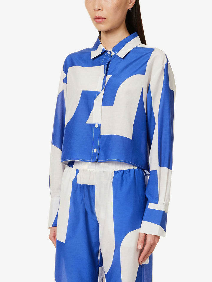 AZURE ABSTRACT ELEGANCE CO-ORD SET