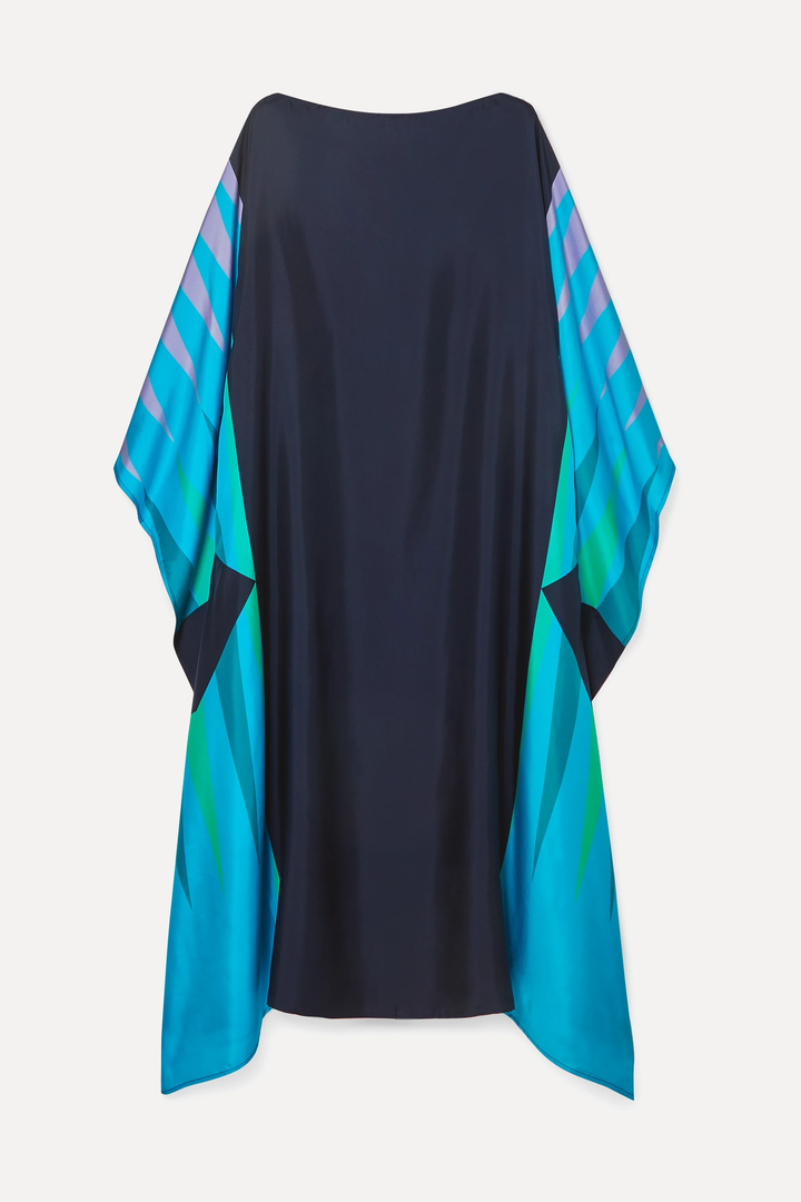 SKY WINGS SILK CREPE KAFTAN