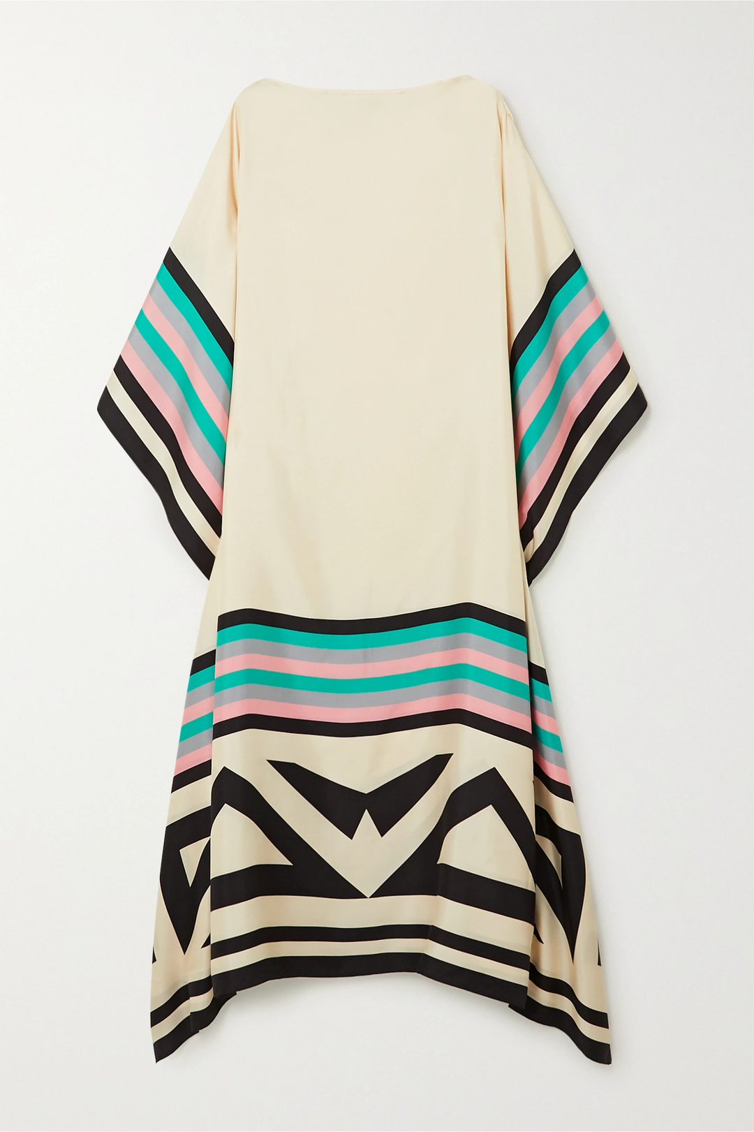 BEIGE LUXE SATIN SILK KAFTAN
