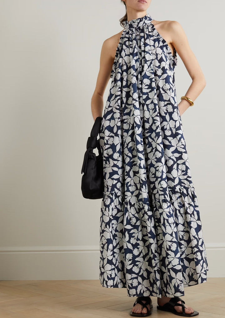 BUDDING RAYON BLEND MAXI DRESS
