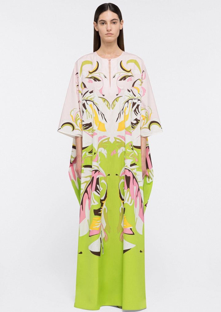 WHISPERING PETALS: WOMEN'S KAFTAN WITH FLORAL PRINT