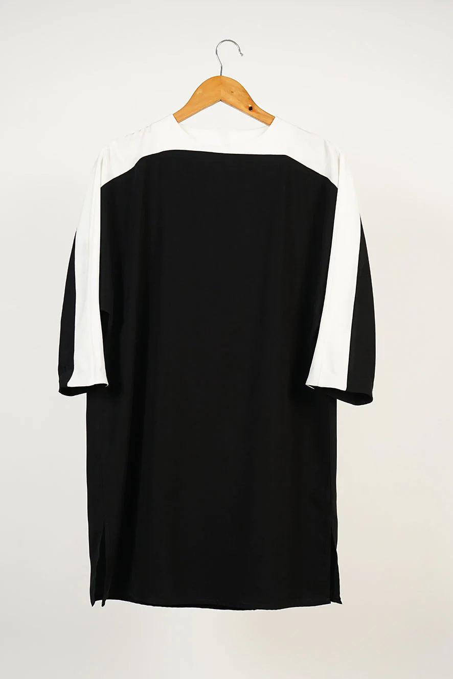 MONOCHROME BLACK & WHITE  RAYON CO-ORD SET