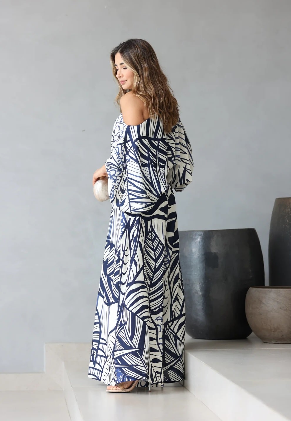 THE BLUE JAPANESE LEAF : CO-ORD SET
