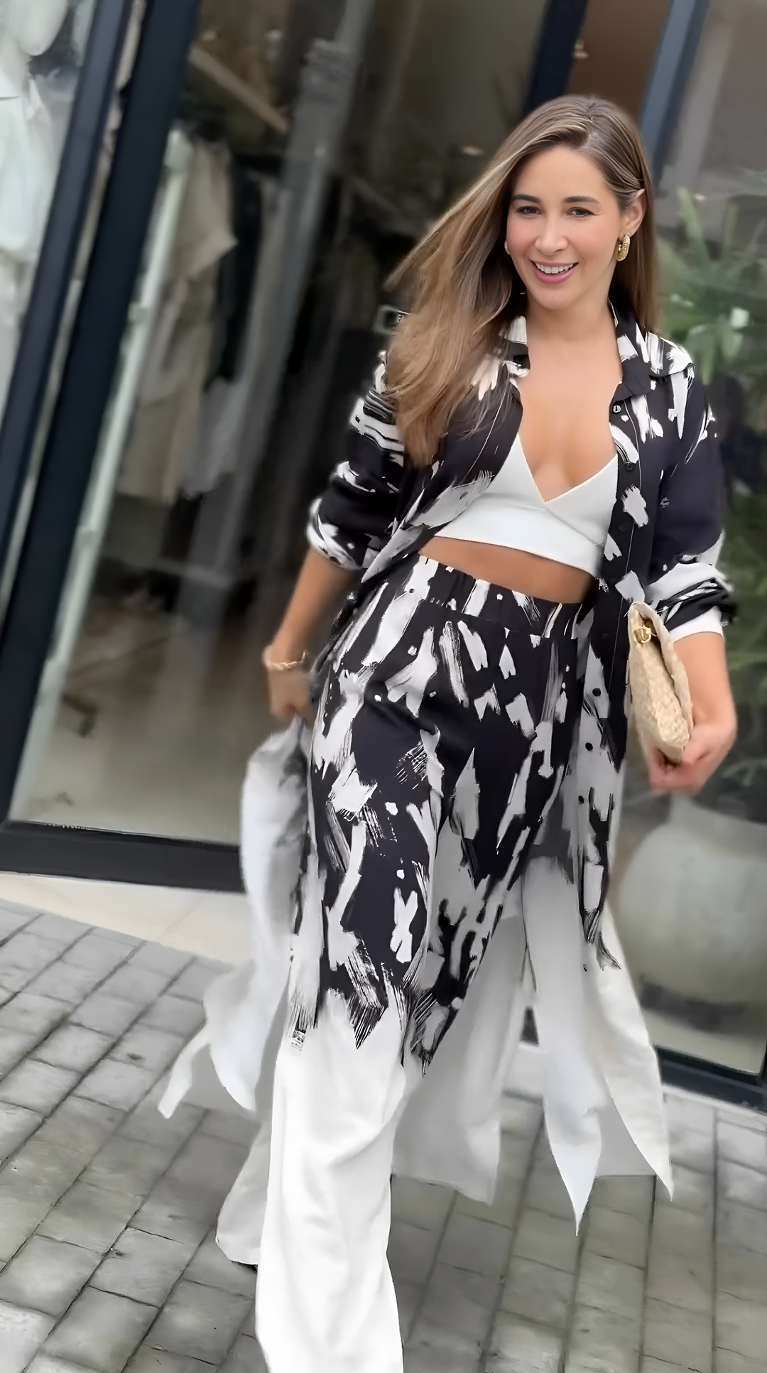 DressBerry Black white Cord Set