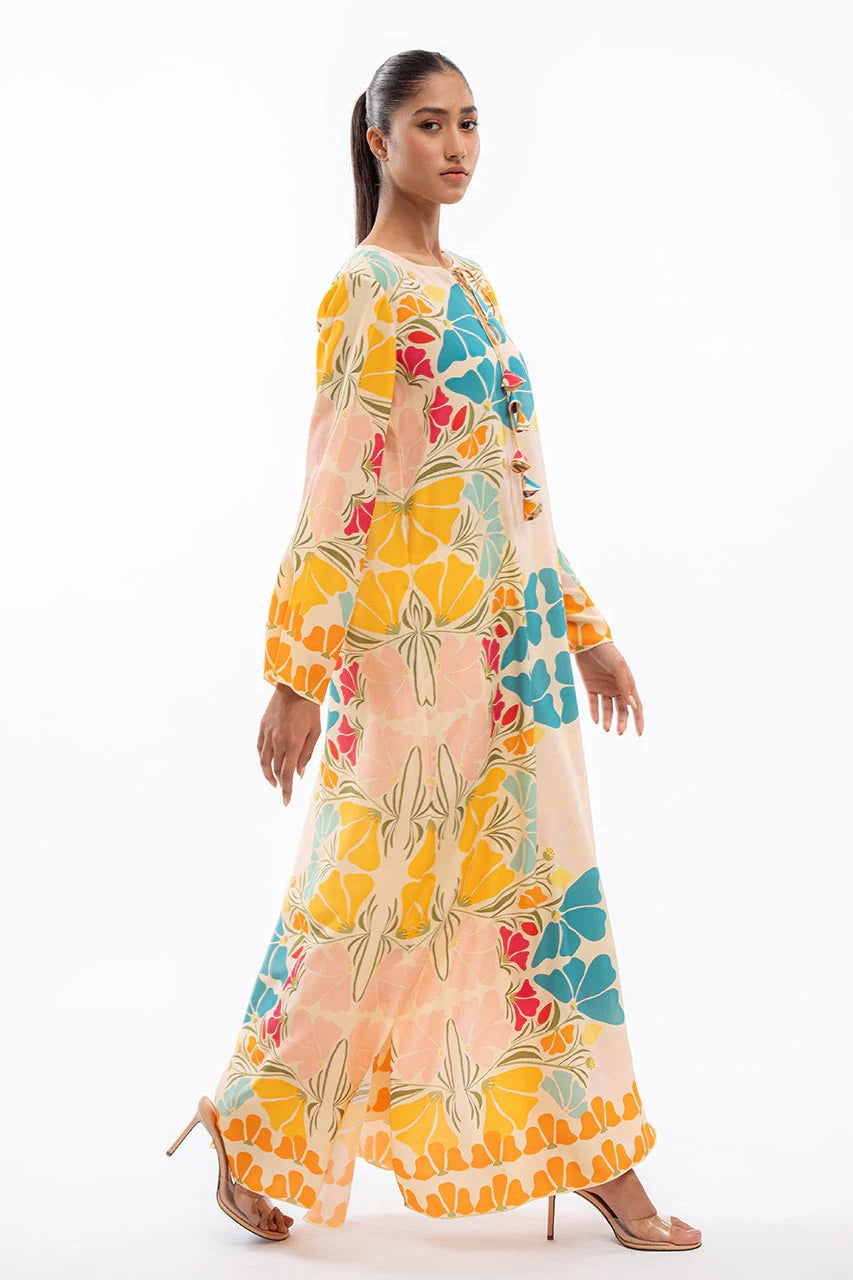 Multicolor Eira Kaftan dress