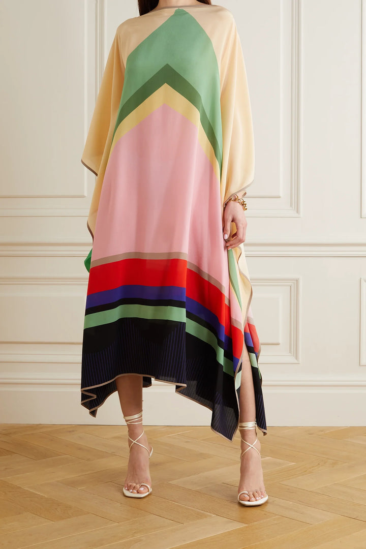 WHIMSY SILK VIVID WOMENS KAFTAN