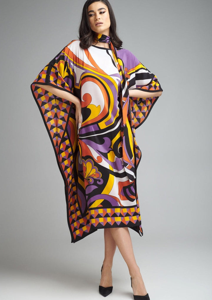 VIBRANT MOSAIC FLOW KAFTAN