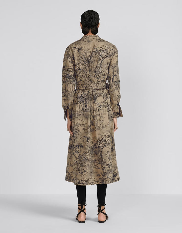 Robe Longue T.38 Dior Taupe Monogram Paris