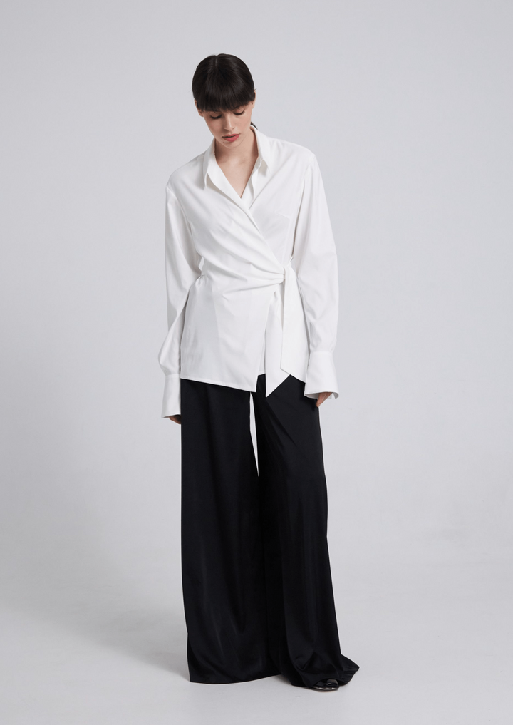 WRAP OVER TIE FRONT SHIRT STYLE CO-ORD SET