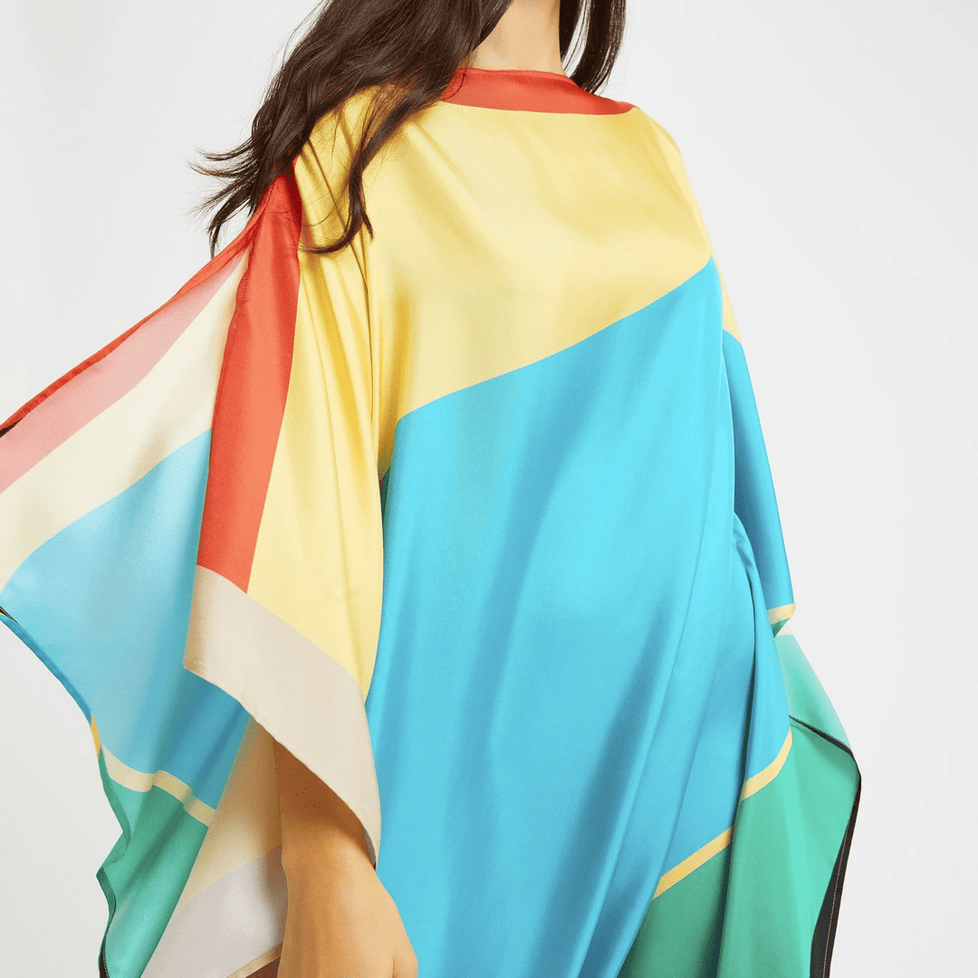 LUXE SILK SPECTRUM COLORFUL KAFTAN