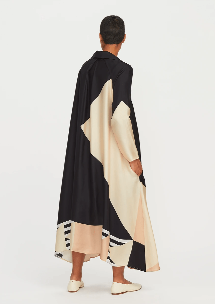 TAWNY TWIRL: WOMENS WEAR GEOMETRIC KAFTAN