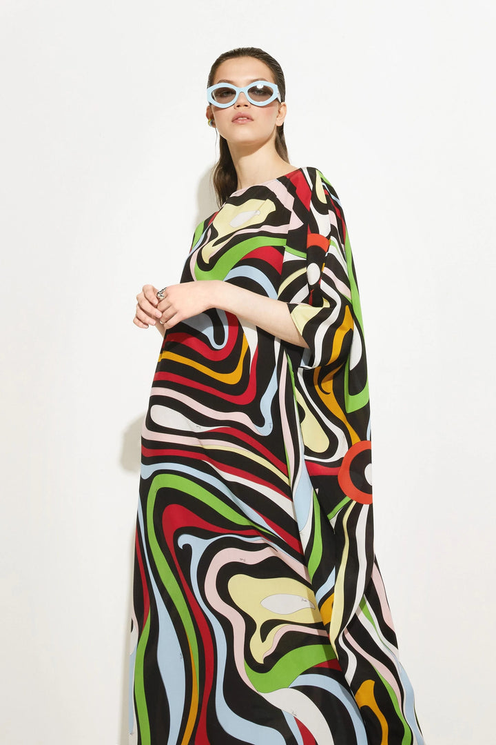 IRIDESCENT CANVAS SILK MIRAGE KAFTAN