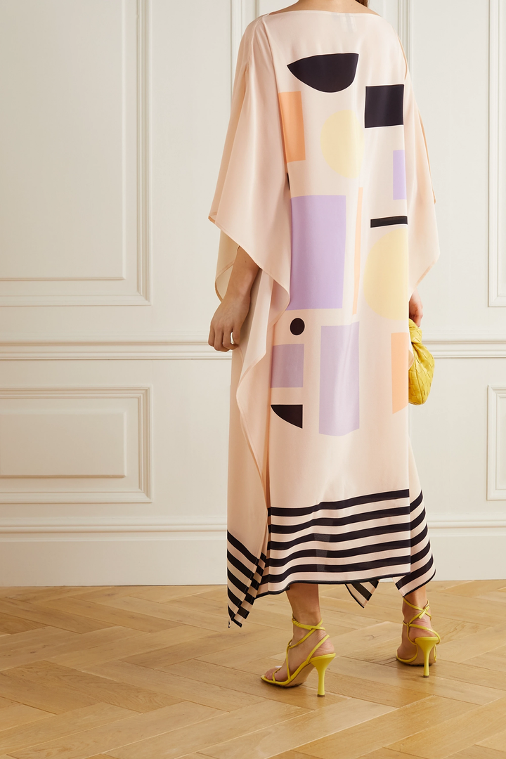 MARSHMELLOW SILK CREPE KAFTAN