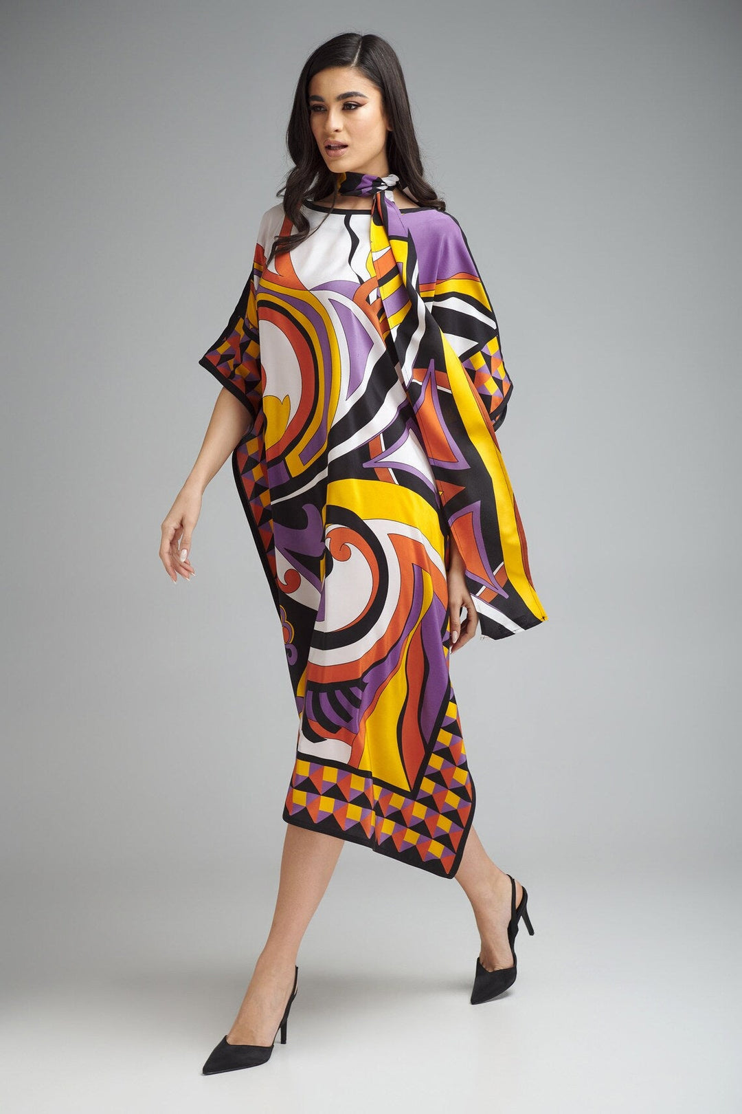 VIBRANT MOSAIC FLOW KAFTAN
