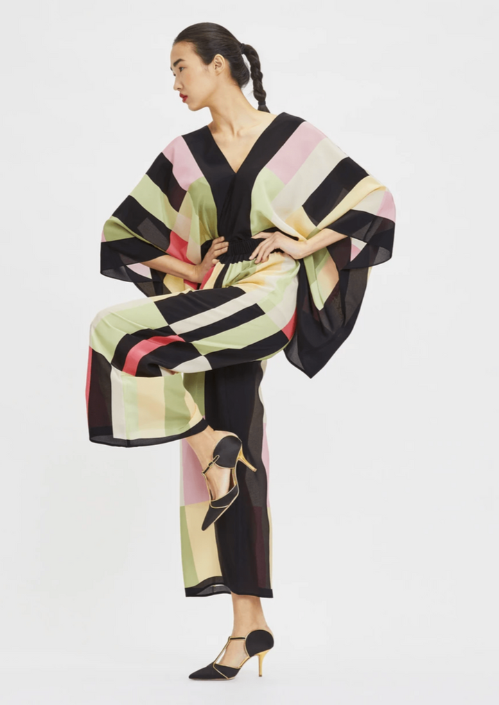 VIVID VOYAGE: WOMEN'S VERSATILE V-NECK CO-ORD SET
