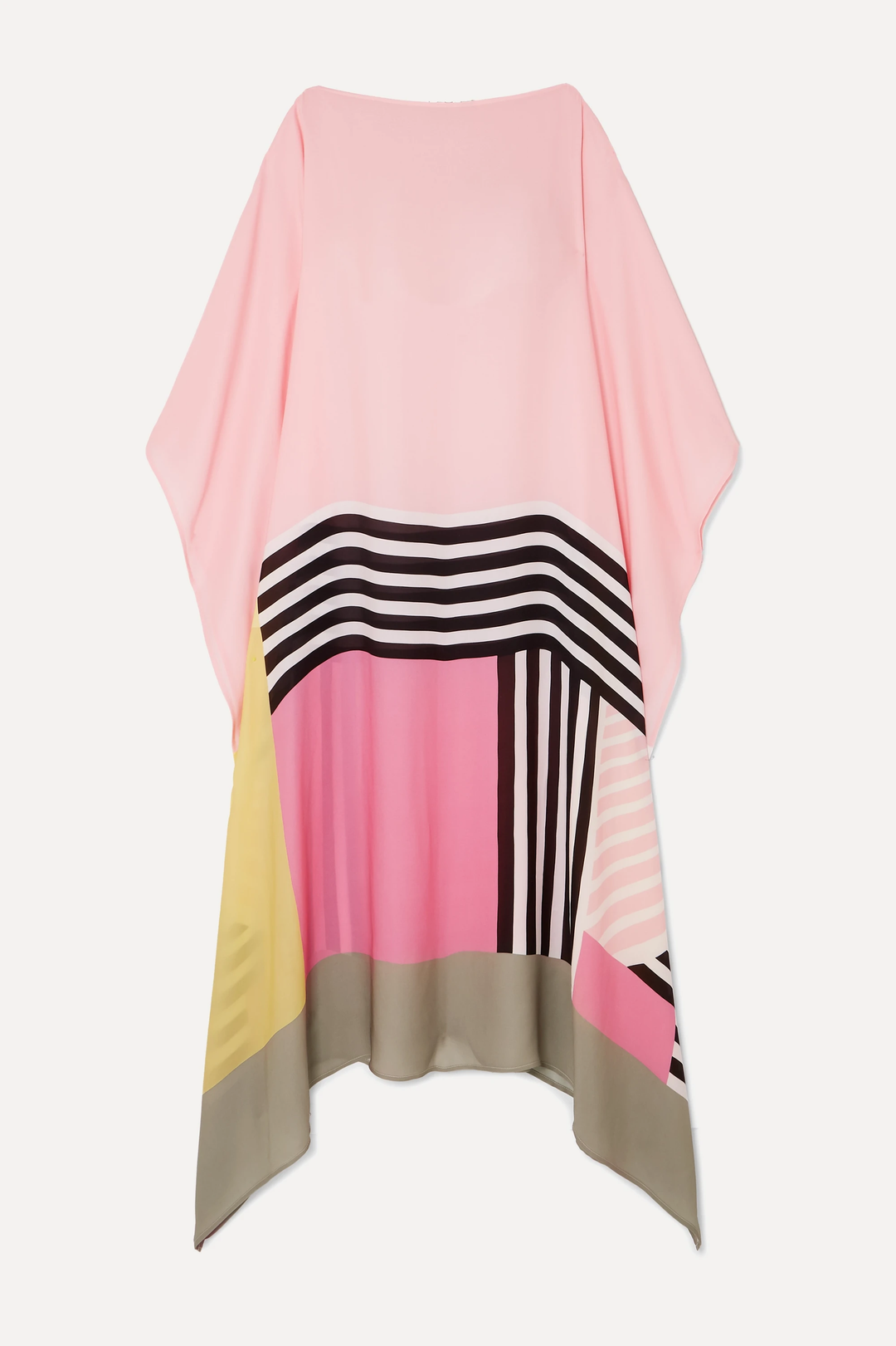 PINK ROSE SATIN SILK KAFTAN