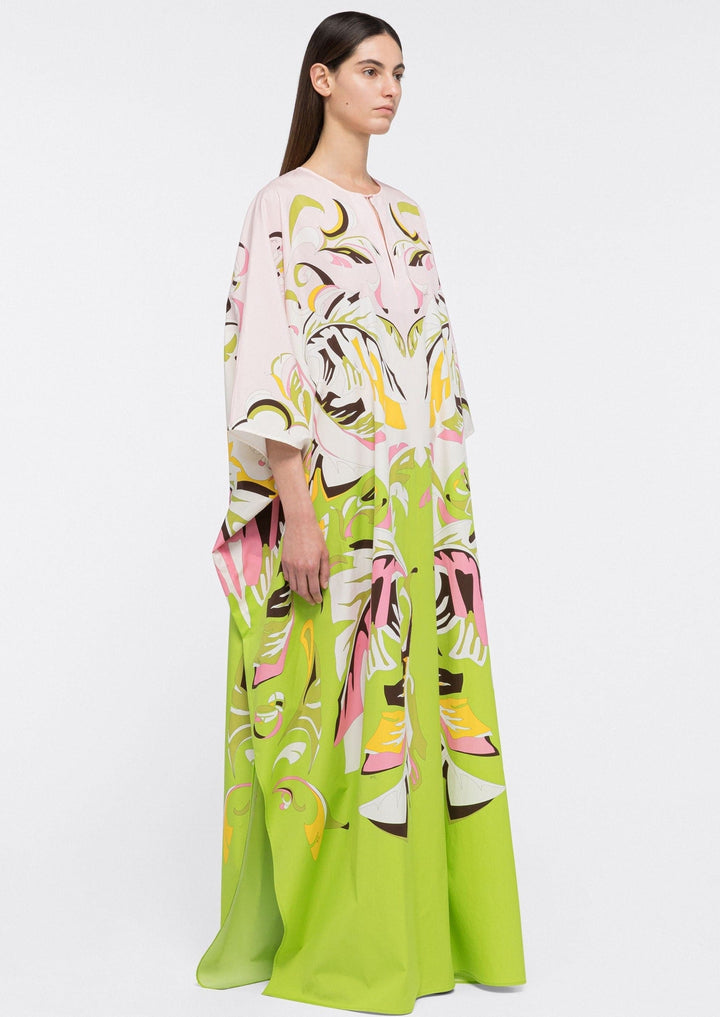 WHISPERING PETALS: WOMEN'S KAFTAN WITH FLORAL PRINT