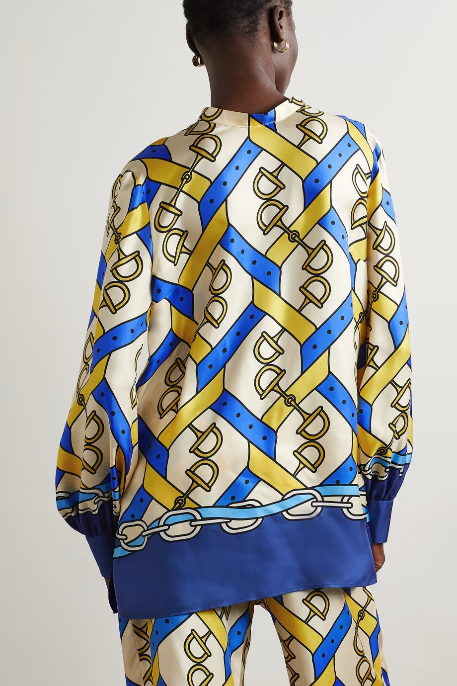 LUXURY ADORNED : PREMIUM GEOMETRIC PRINT CO-ORD SET WITH BELT