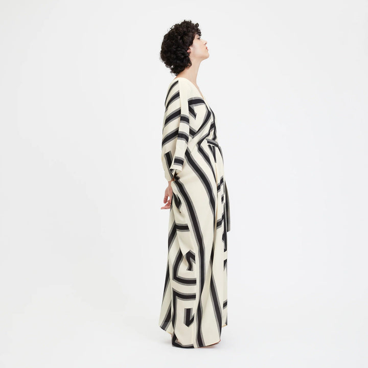 WHITE SCALE FRENCH MOSS KAFTAN