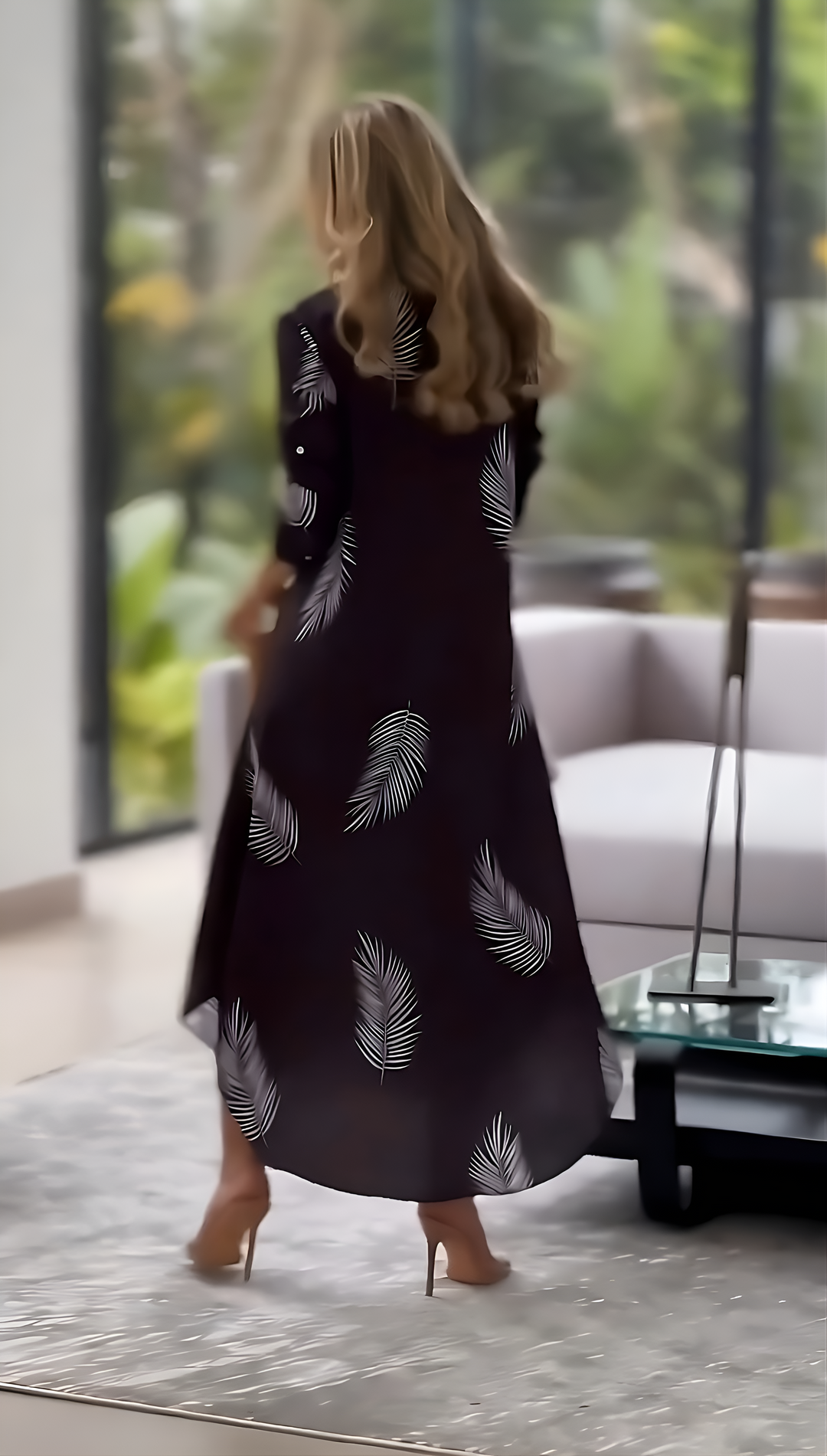 Shein Lune Leaf Print