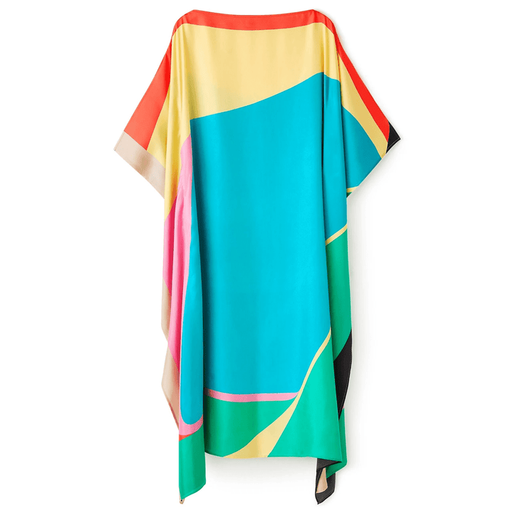 LUXE SILK SPECTRUM COLORFUL KAFTAN