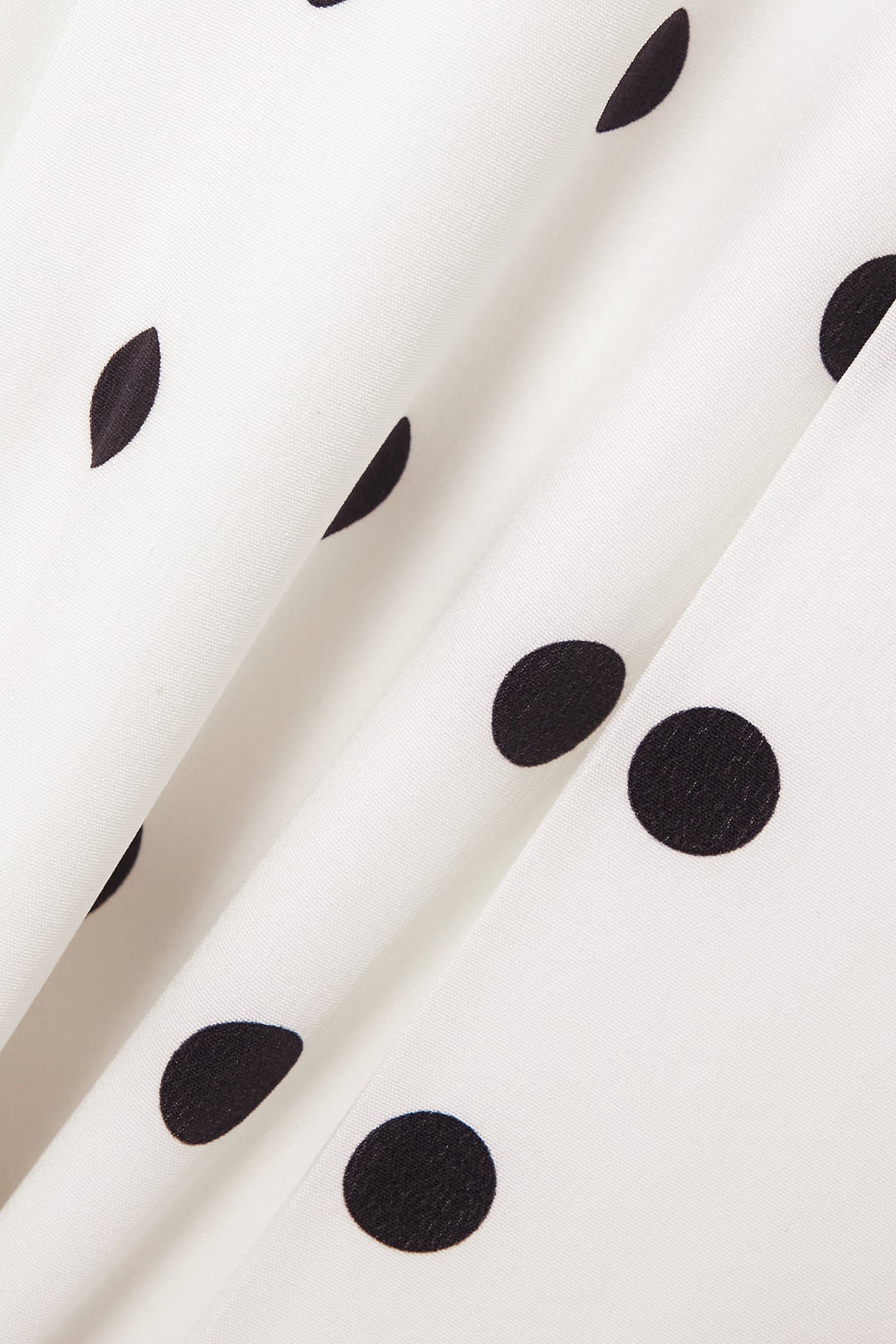 WHITE POLKA DOT JUMPSUIT - HIGH-COLLAR ELEGANCE