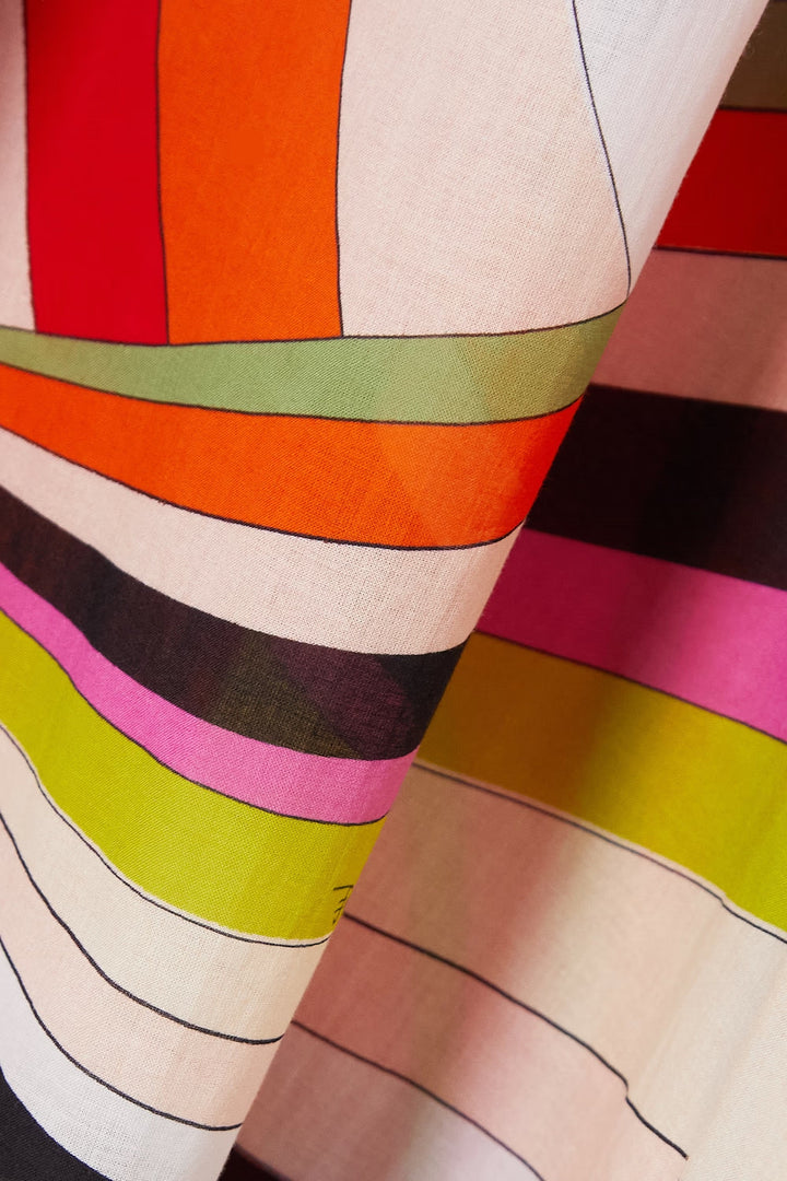 VIBRANT V-NECK COTTON KAFTAN