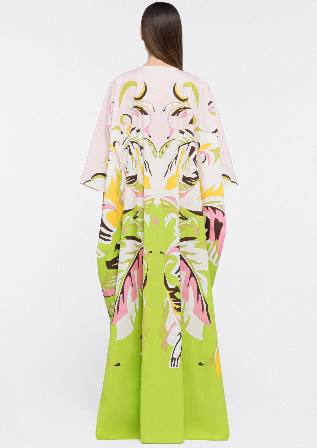WHISPERING PETALS: WOMEN'S KAFTAN WITH FLORAL PRINT