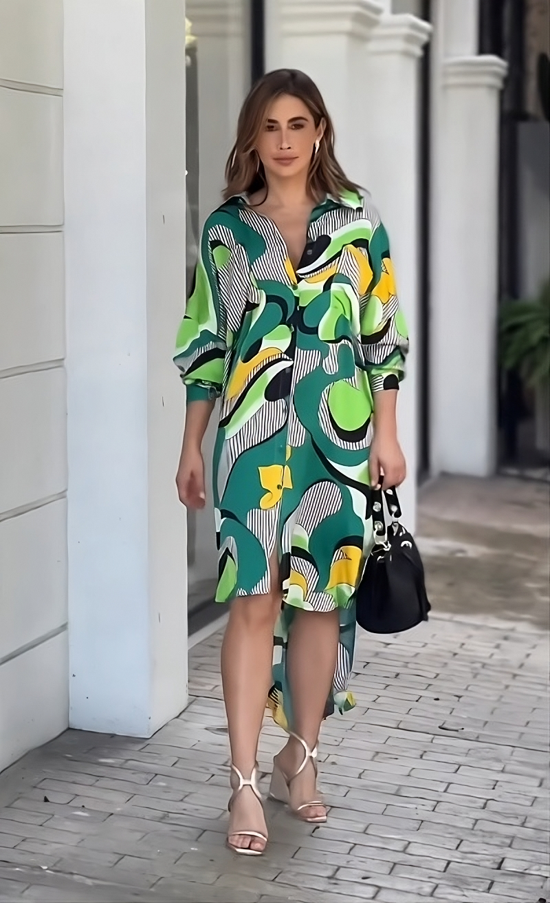Enigmatic Elevation Shirt Dress