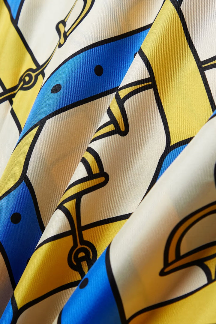 LUXURY ADORNED : PREMIUM GEOMETRIC PRINT CO-ORD SET WITH BELT