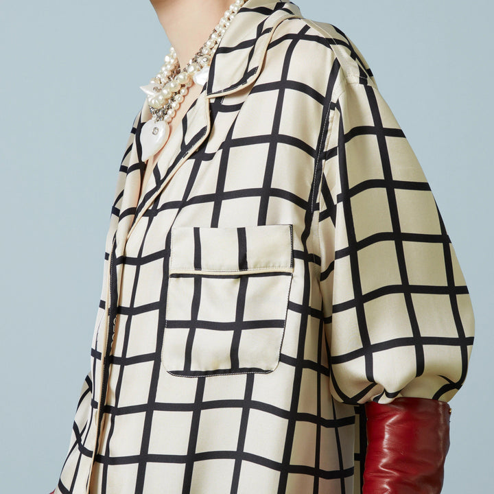 VELVET ELEGANCE: SILK CHECKS CO-ORD SET