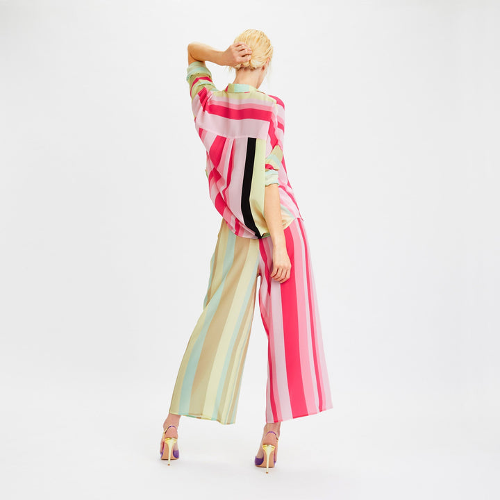 PASTEL GEOMETRIC BLISS: KAFTAN STYLE TOP & CULOTTES PANT CO-ORD SET