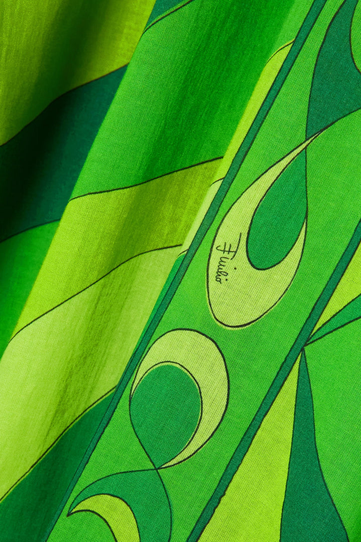 GREEN LEAF ELEGANCE : WOMEN'S ROUND NECK KAFTAN