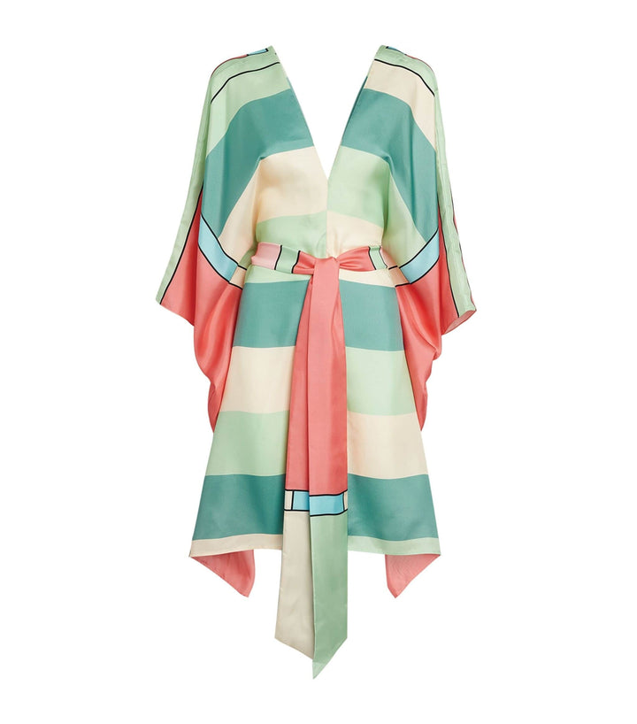 QUASAR SILK: V-NECK WOMENS WEAR KAFTAN