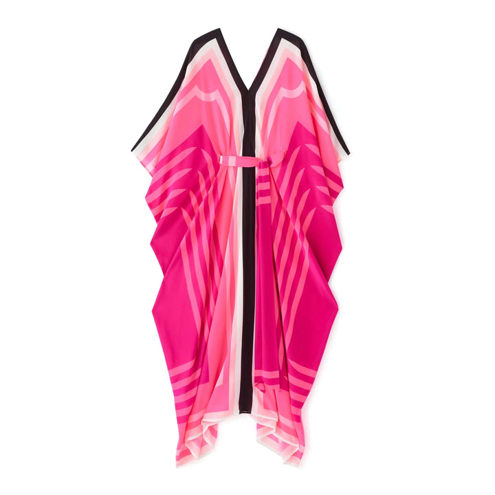 PINK BLISS CREPE KAFTAN: EFFORTLESS ELEGANCE WITH WAIST BELT