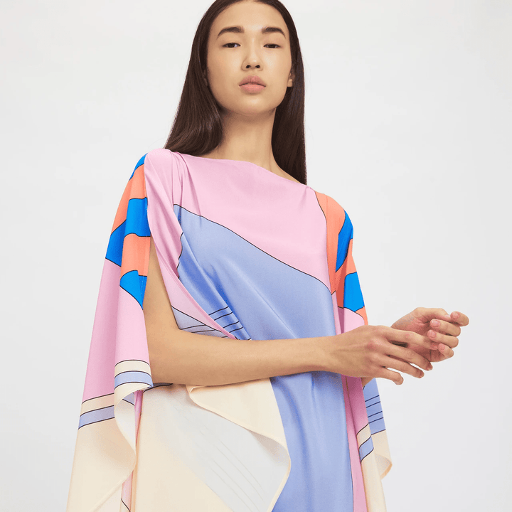 KALEIDO SILK: WOMEN'S ABSTRACT KAFTAN
