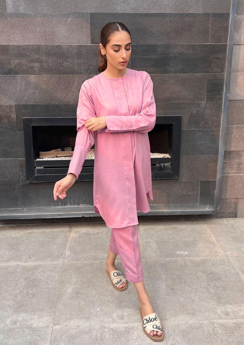 TAILORED CO-ORD SET IN SEASONAL HUES